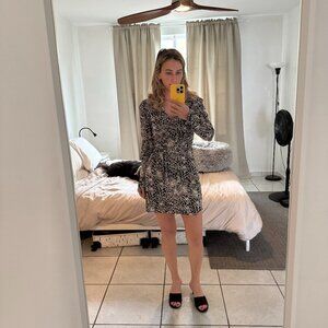 Diane Von Furstenberg Black and White Mini Dress